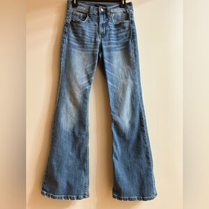 Aeropostale Denim High Rise Flare Wide Leg Jeans, Size 4